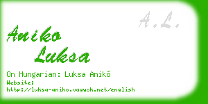 aniko luksa business card